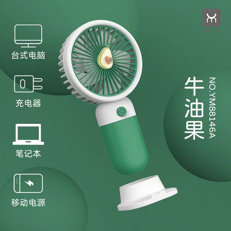 New High-Speed Small Fan Portable Student Desktop Fan Outdoor Usb Digital Display Handheld Small Fan - Image 1